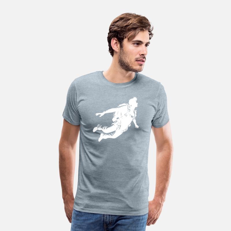 Cool Skydiver During A Parachute Jump