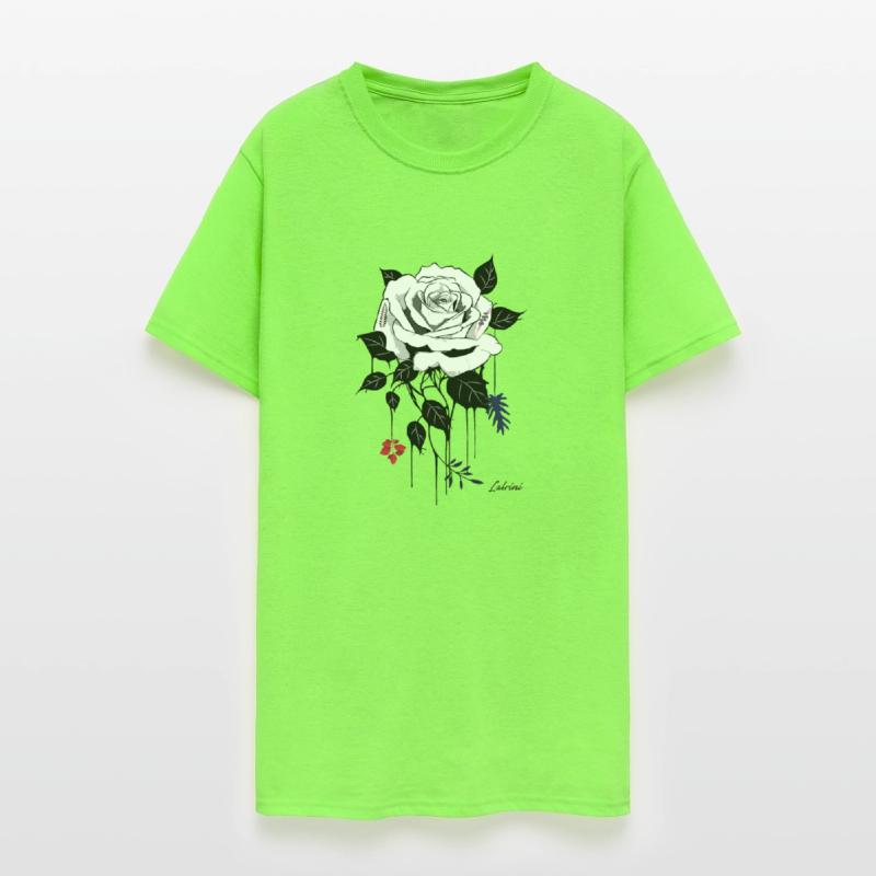 cool white and black rose flower tshirt design
