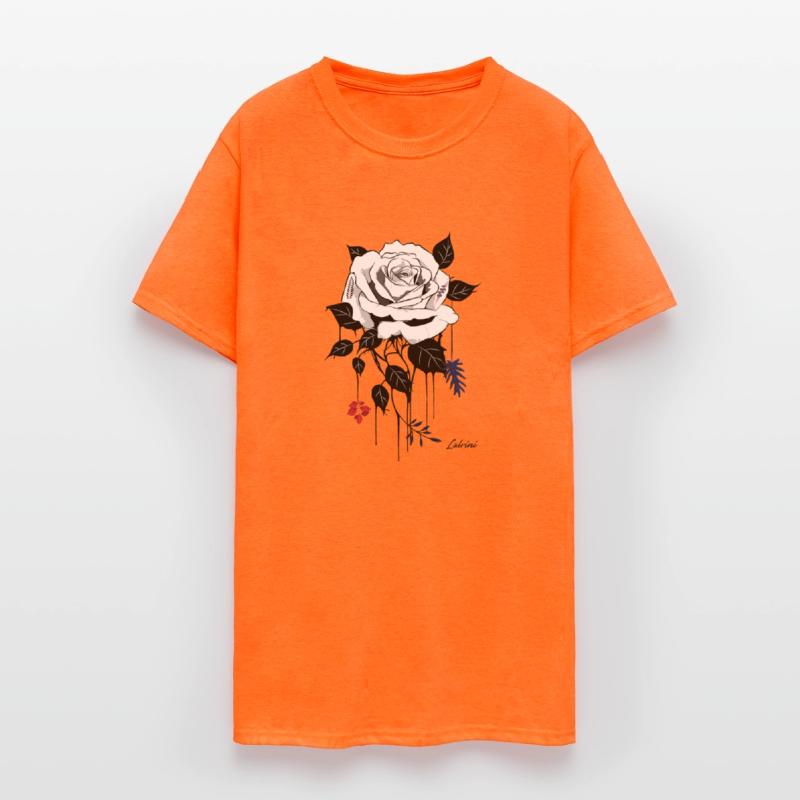 cool white and black rose flower tshirt design