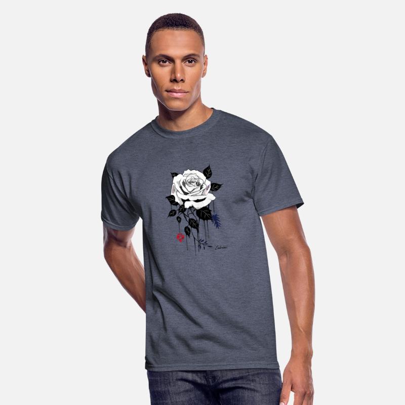 cool white and black rose flower tshirt design