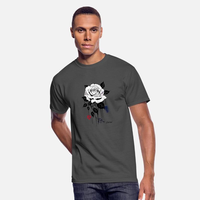 cool white and black rose flower tshirt design