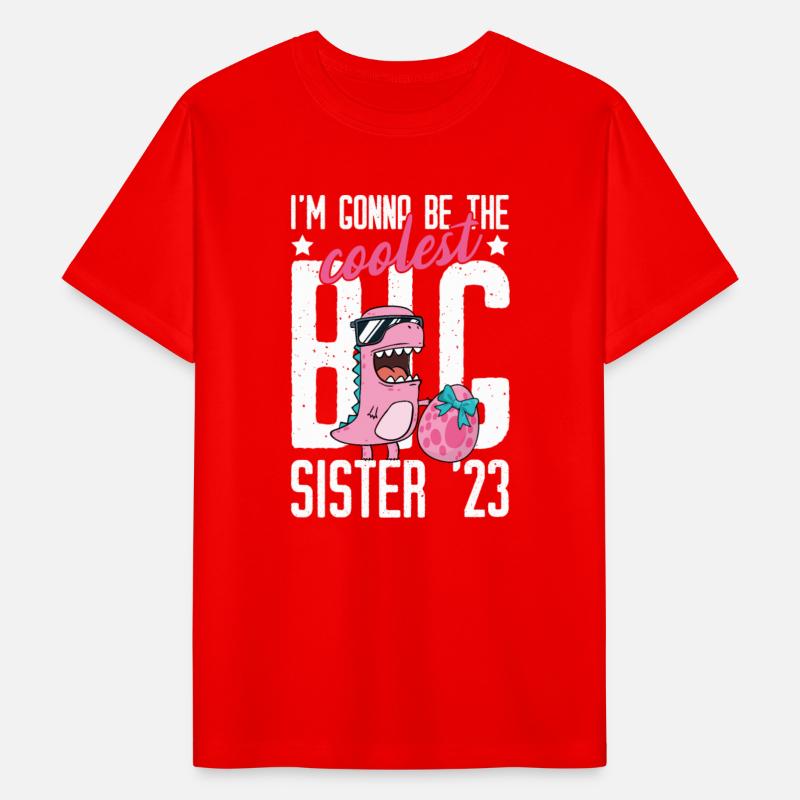 Coolest Big Sister 2023 Baby Pregnancy Dino Girls