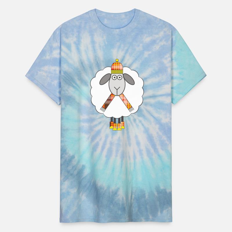 Cosy Winter Sheep With Red Yellow Black And White