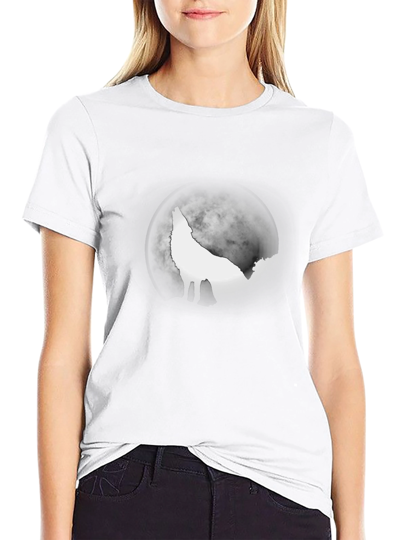 Wolf Moon Graphic Tee - Mens Black T-Shirt