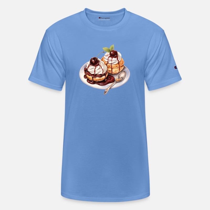 Cream Puffs Topped With Chocolate Glaze & Cherries