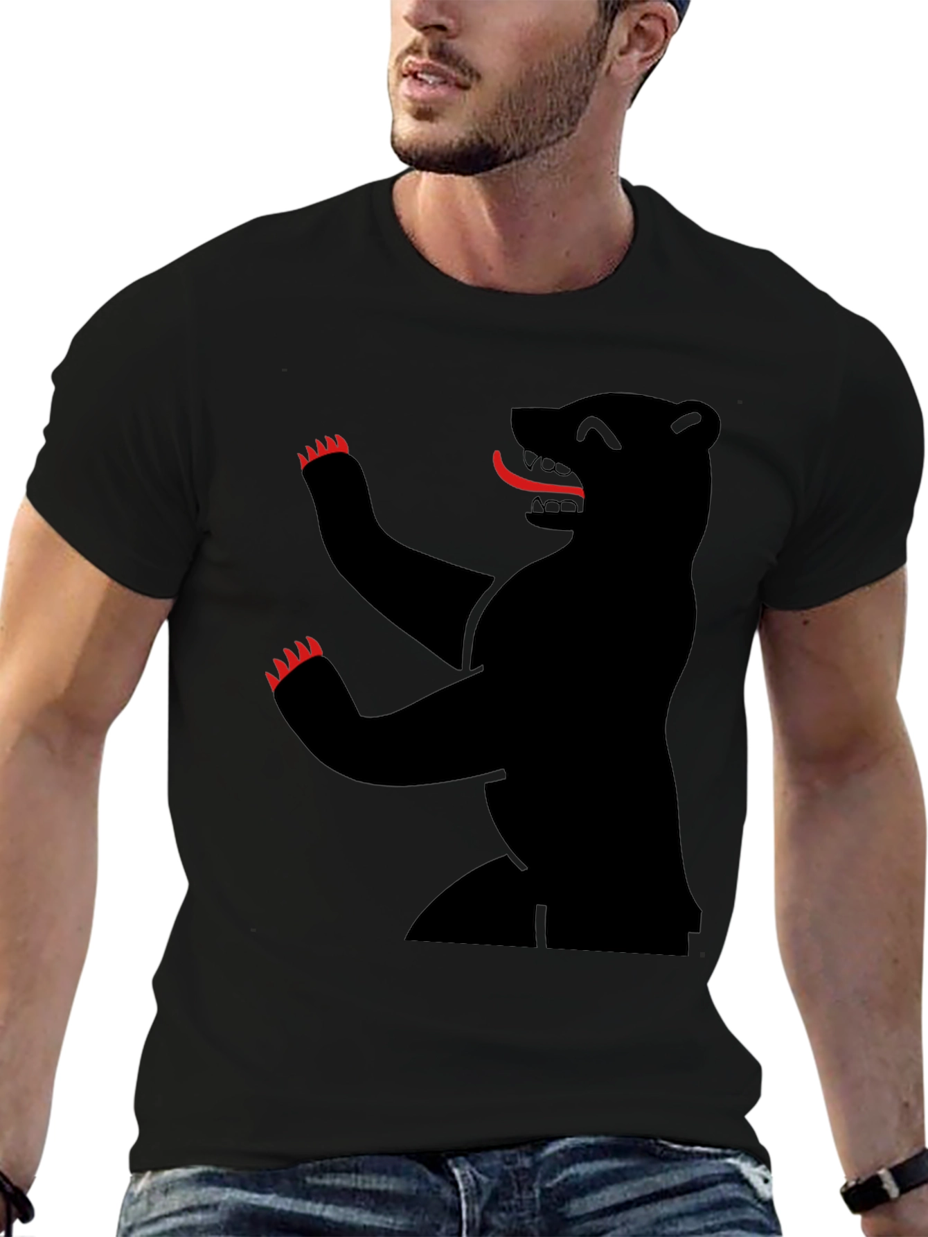 Berlin Bear T-Shirt - Black Graphic Tee