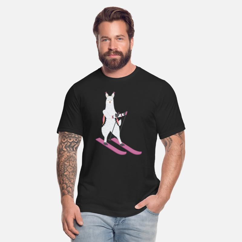 Cute Alpaca Llama Skiing Ski Snowboard Sport Gift