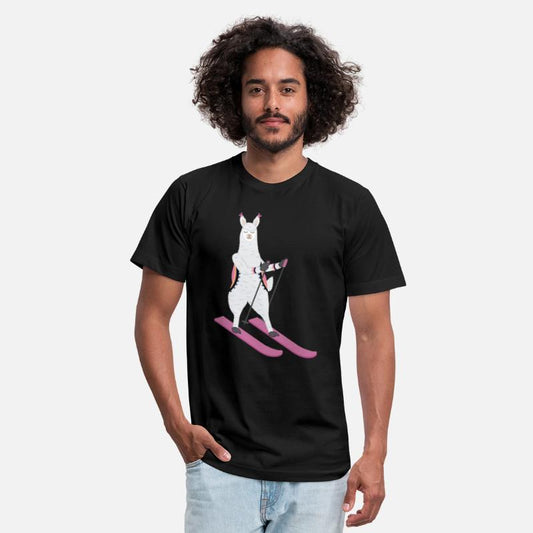 Cute Alpaca Llama Skiing Ski Snowboard Sport Gift