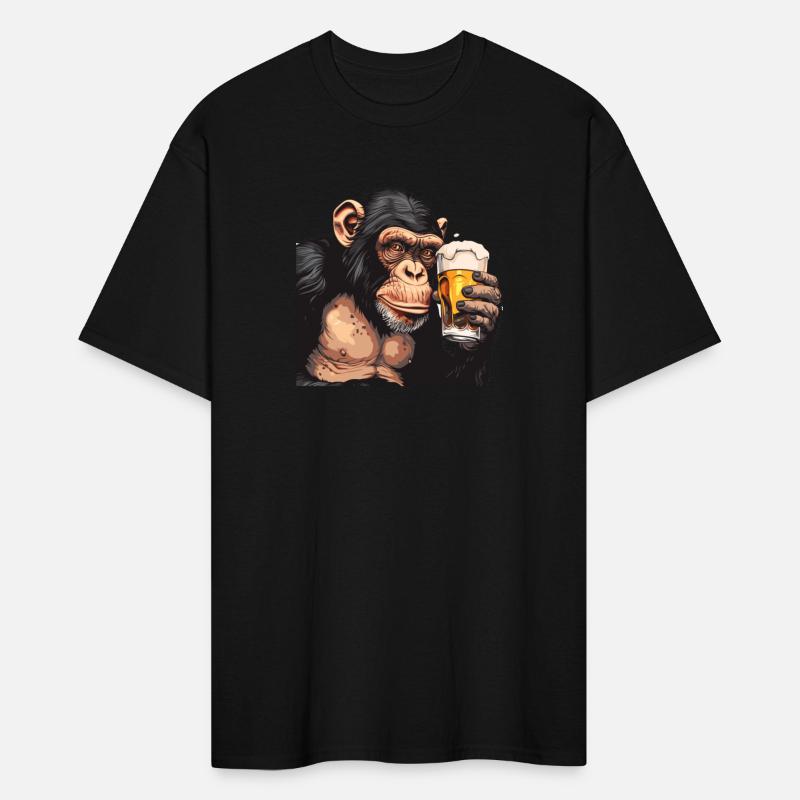 Cute Chimpanzee Drinking Beer 2