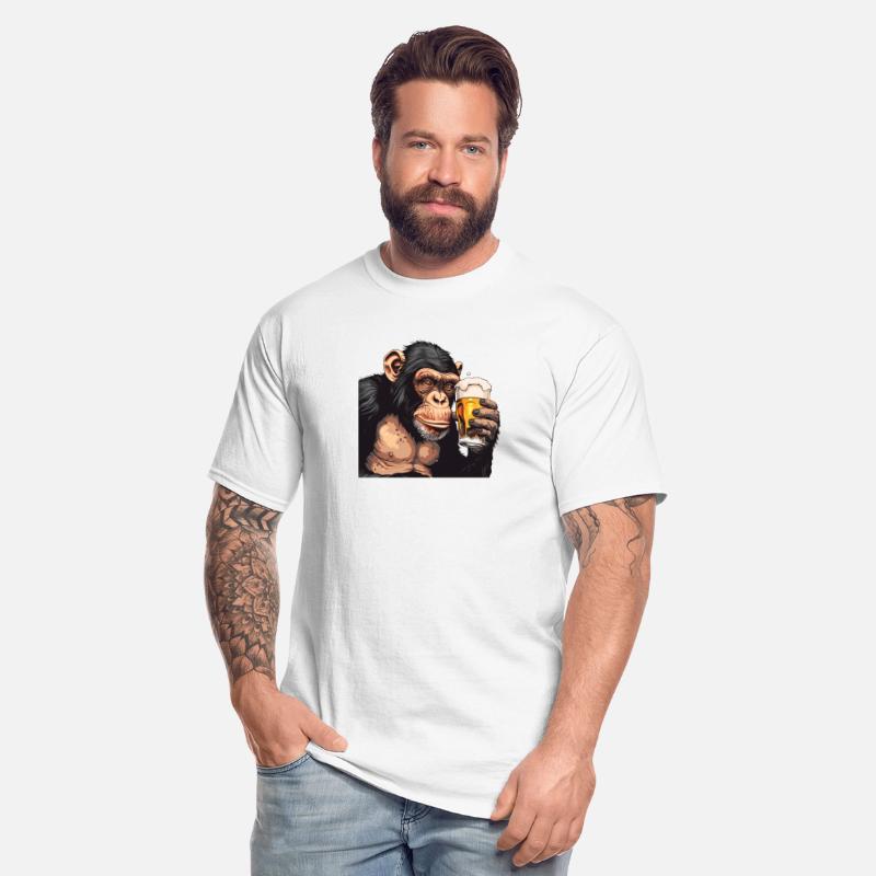 Cute Chimpanzee Drinking Beer 2