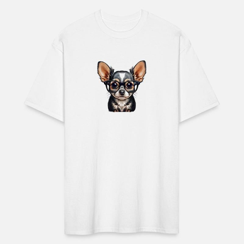 Cute clever cartoon chihuahua