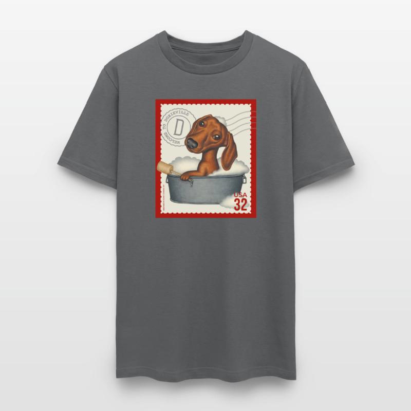 Cute Funny Dachshund Bubble Bath Stamp