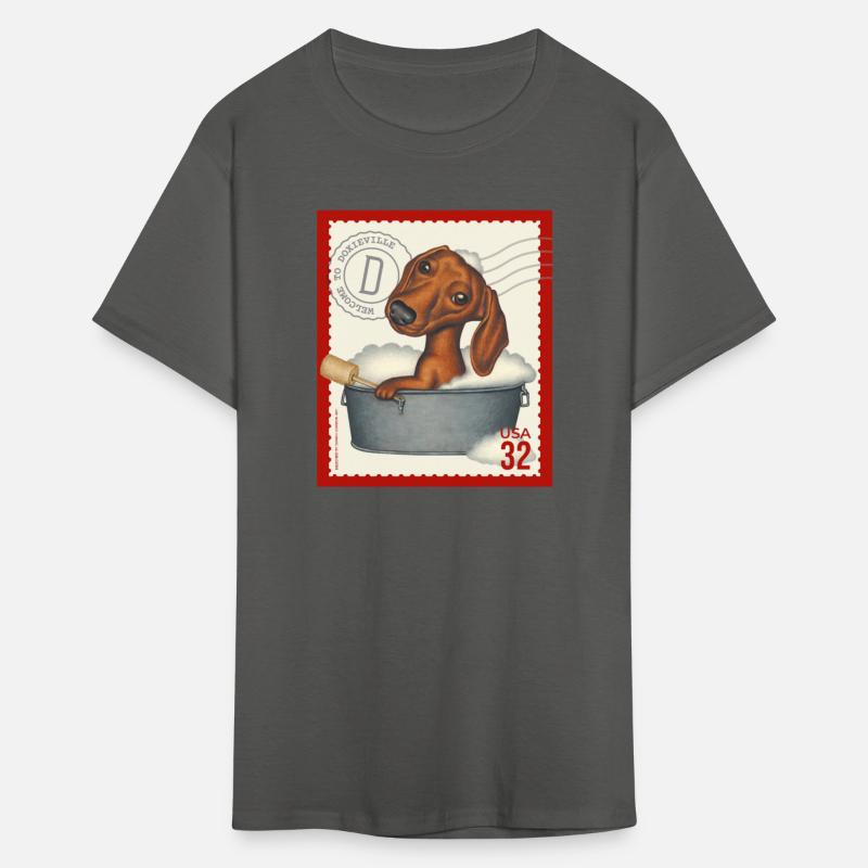 Cute Funny Dachshund Bubble Bath Stamp