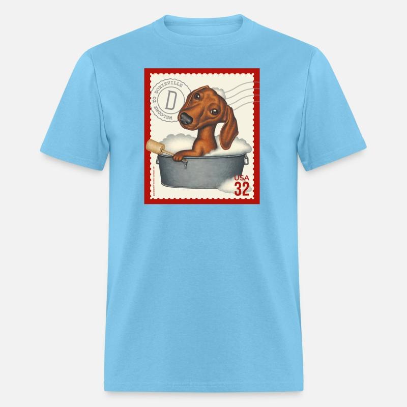 Cute Funny Dachshund Bubble Bath Stamp