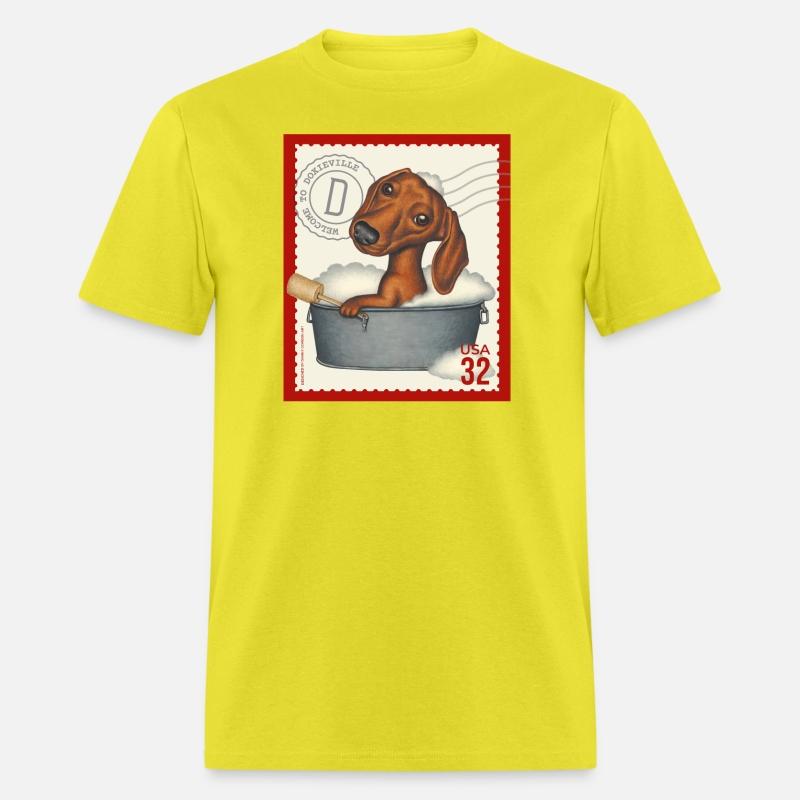 Cute Funny Dachshund Bubble Bath Stamp