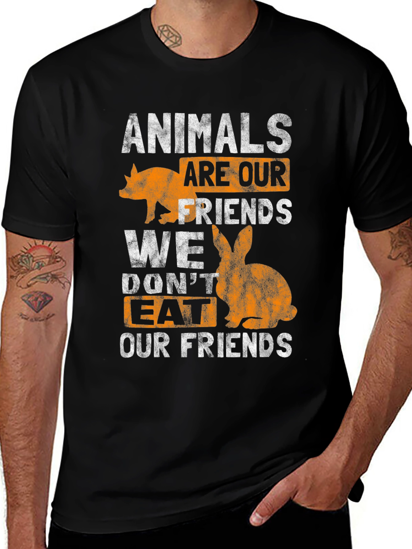 Animals Are Our Friends T-Shirt - Vegan Tee