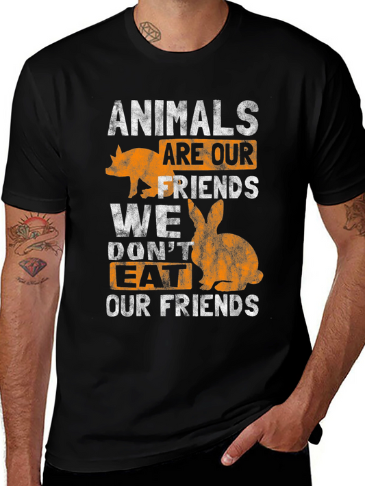 Animals Are Our Friends T-Shirt - Vegan Tee