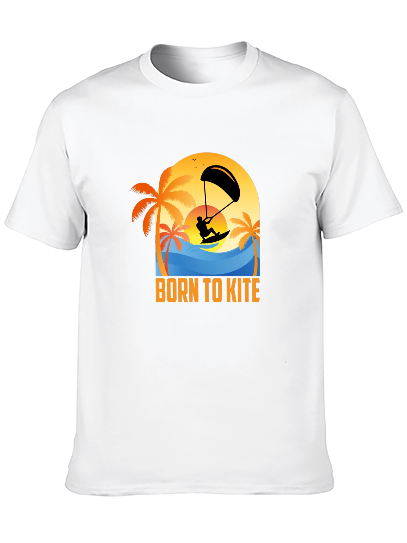 Born to Kite T-Shirt: Kitesurfing Beach Design