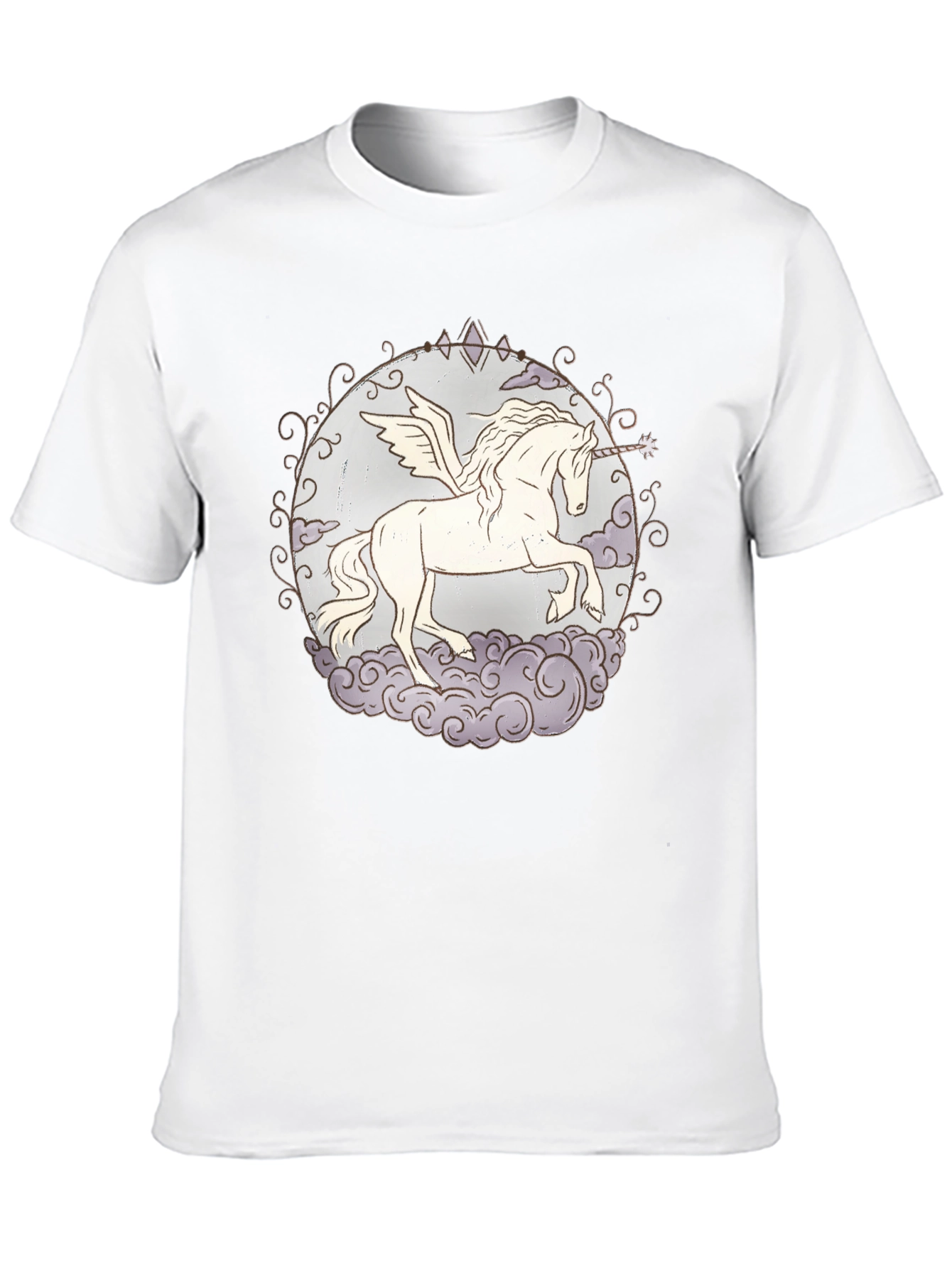 Unicorn Pegasus Graphic T-Shirt - Black