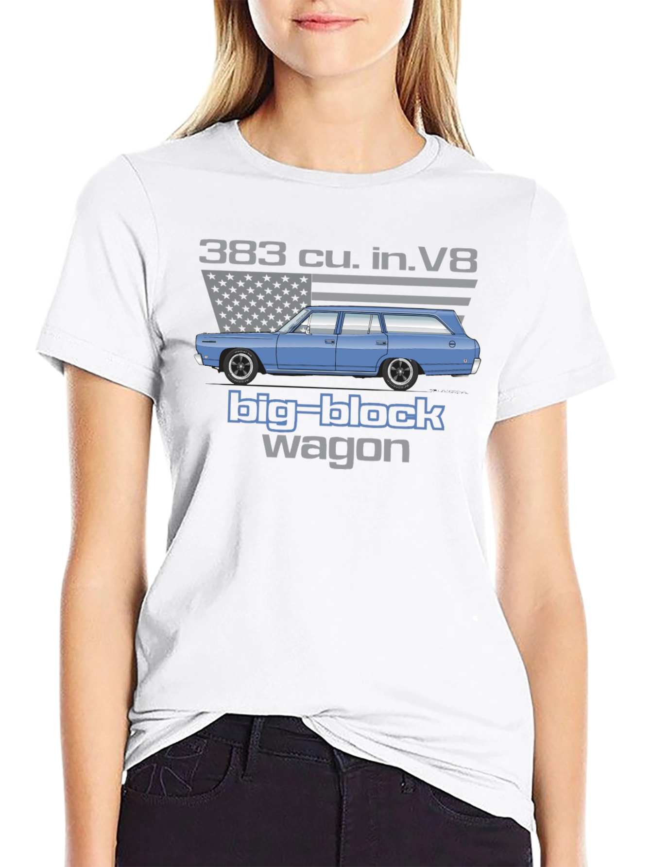 383 cu. in. V8 Big Block Wagon T-Shirt