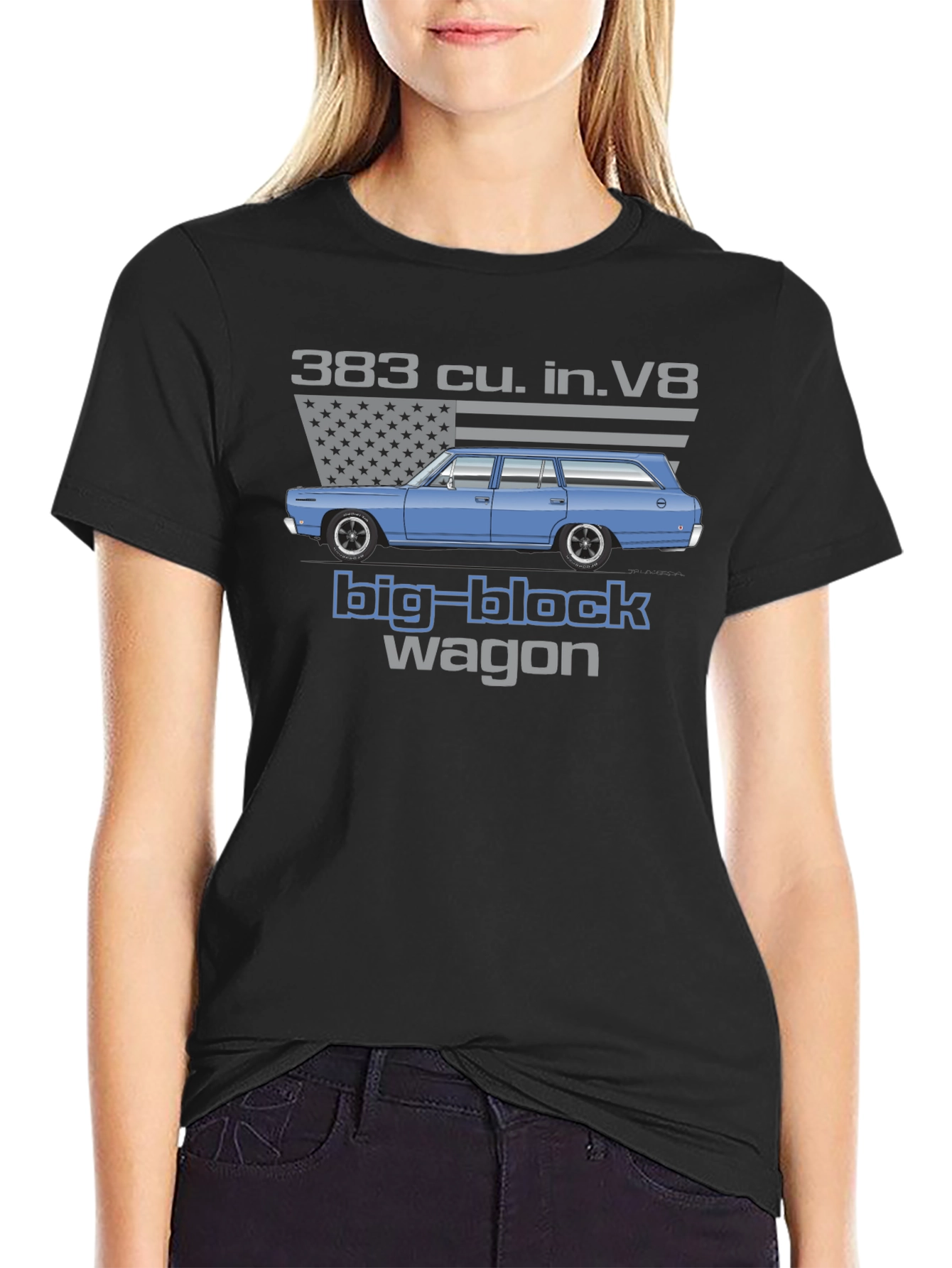 383 cu. in. V8 Big Block Wagon T-Shirt