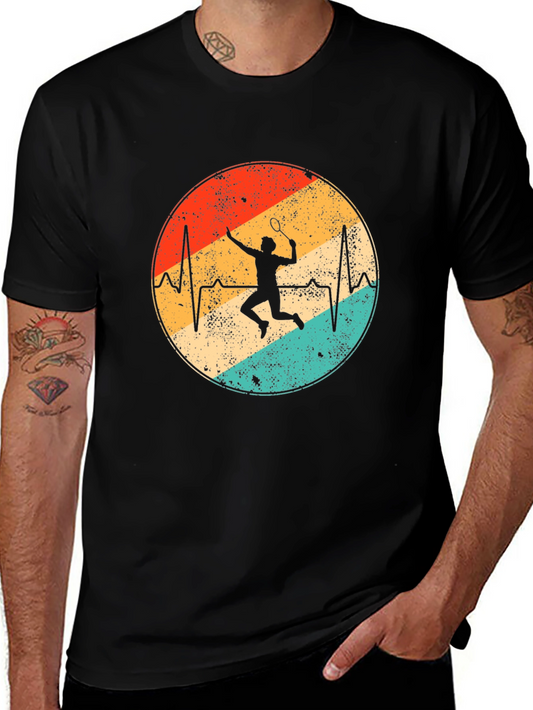 Badminton Heartbeat Graphic Tee