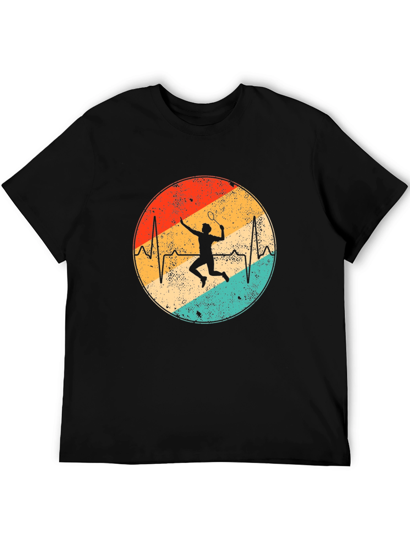 Badminton Heartbeat Graphic Tee