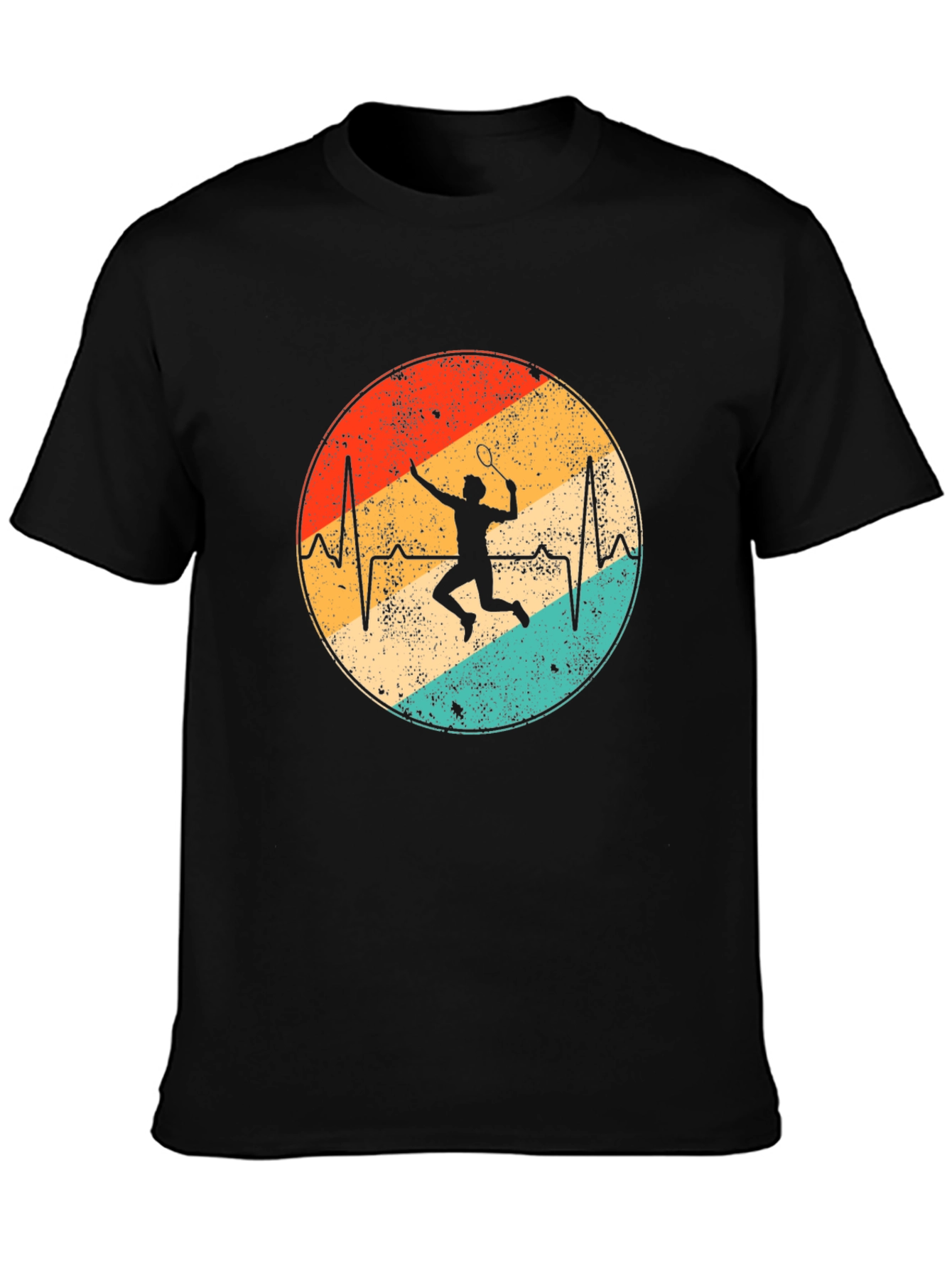 Badminton Heartbeat Graphic Tee