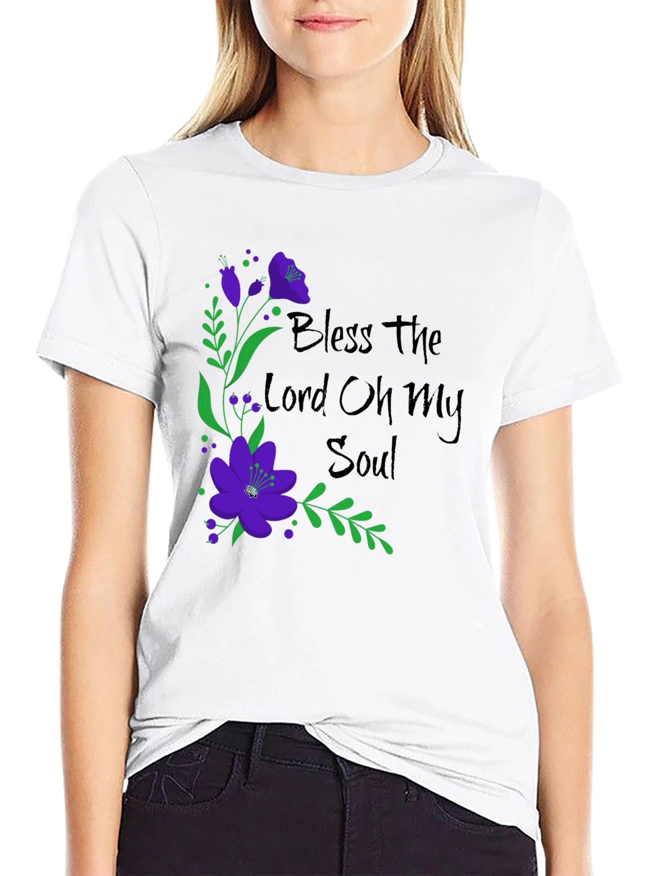 Bless The Lord Floral Graphic Tee