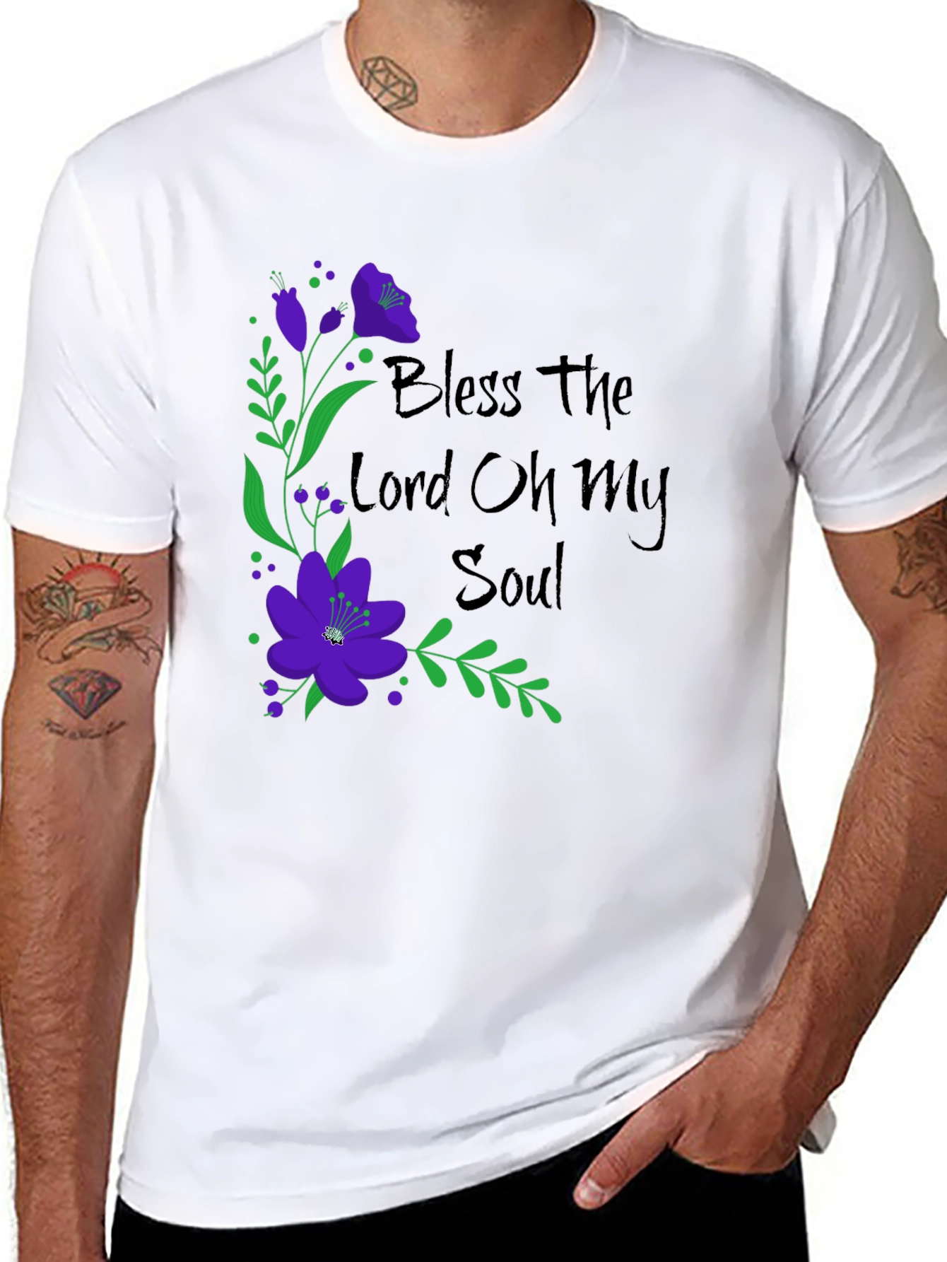Bless The Lord Floral Graphic Tee