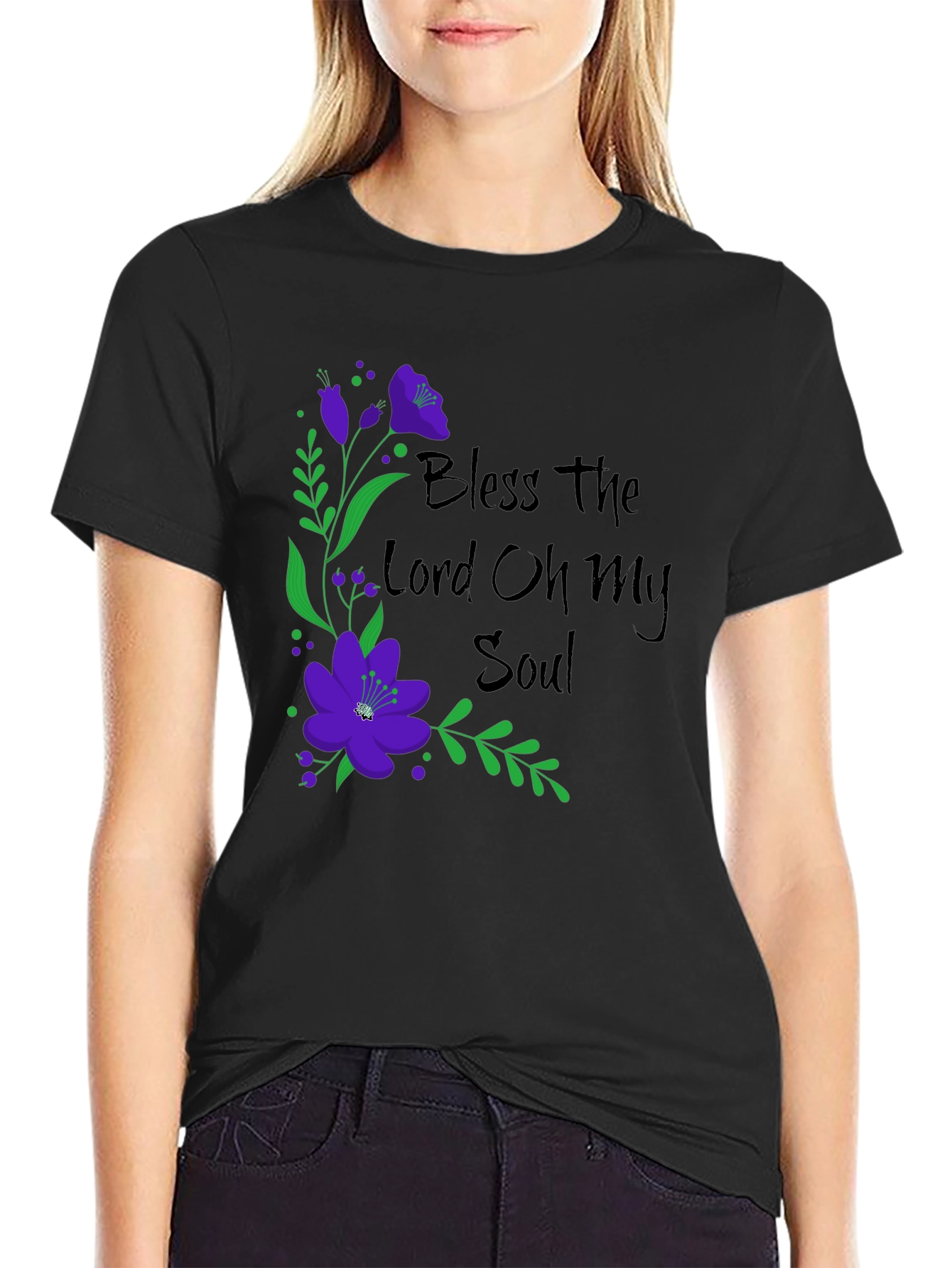 Bless The Lord Floral Graphic Tee