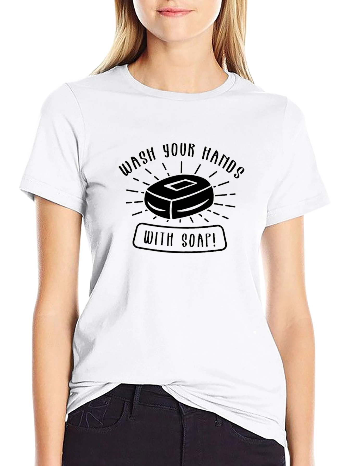 Wash Your Hands With Soap Black T-Shirt