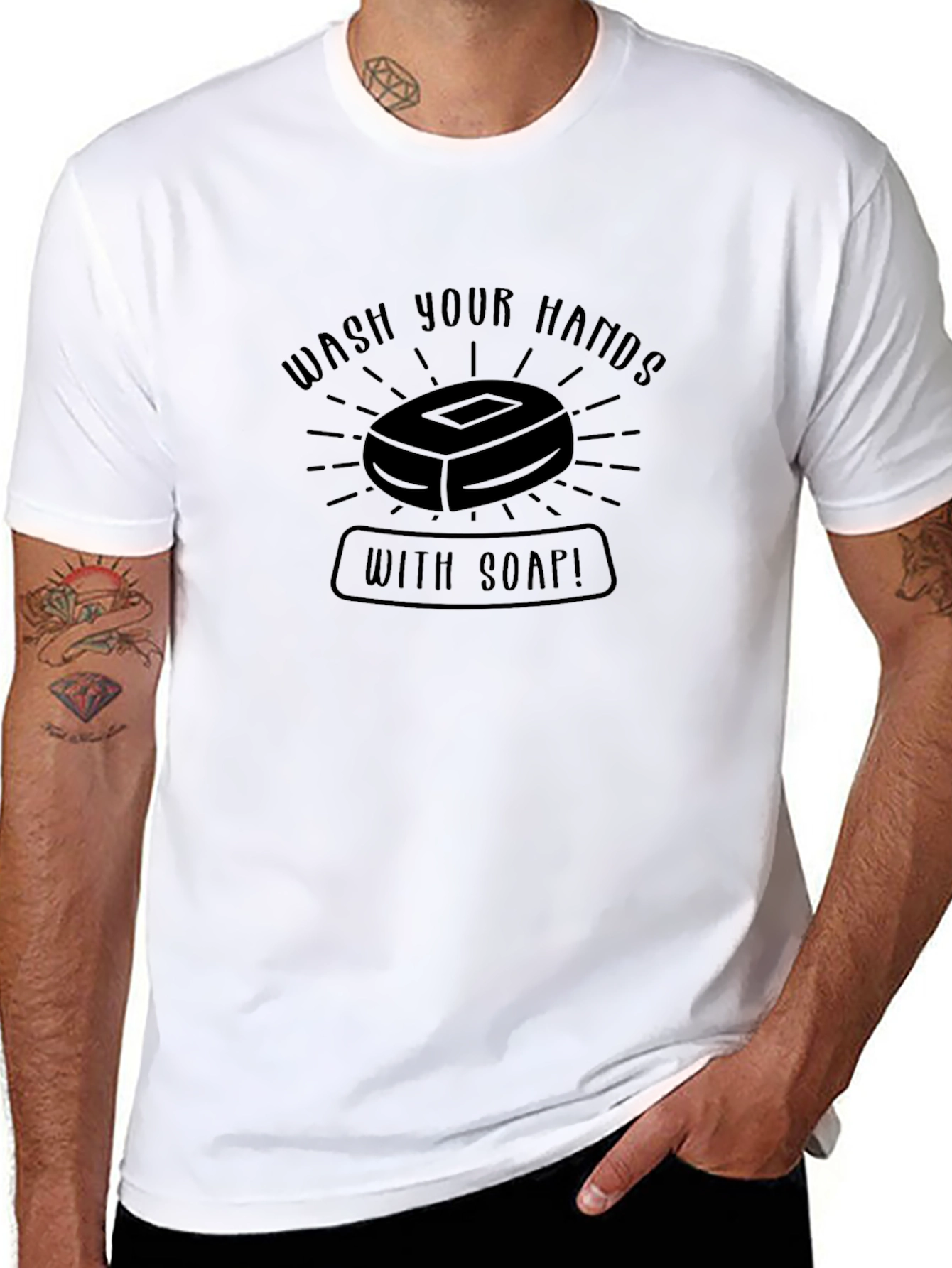 Wash Your Hands With Soap Black T-Shirt