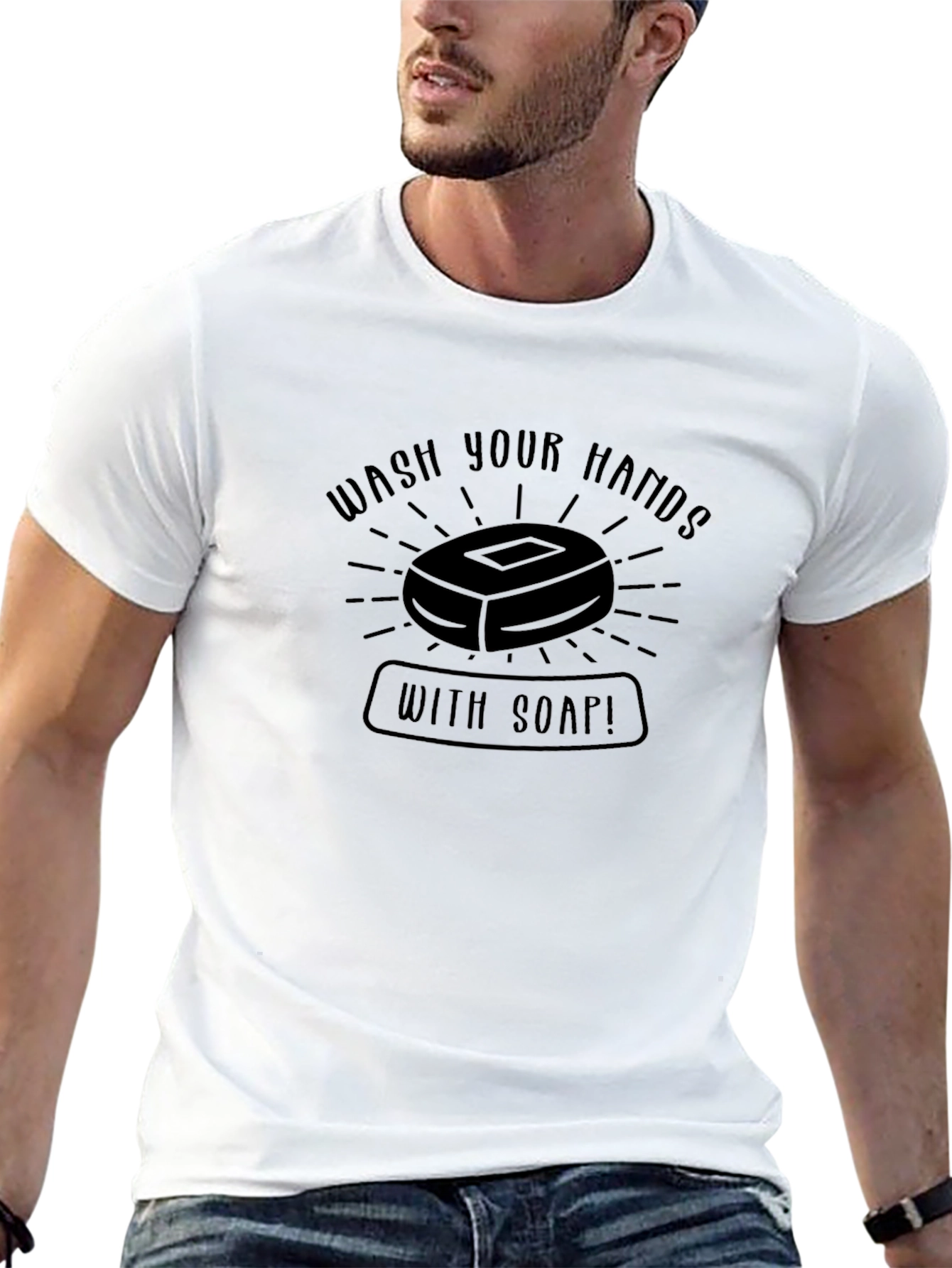 Wash Your Hands With Soap Black T-Shirt