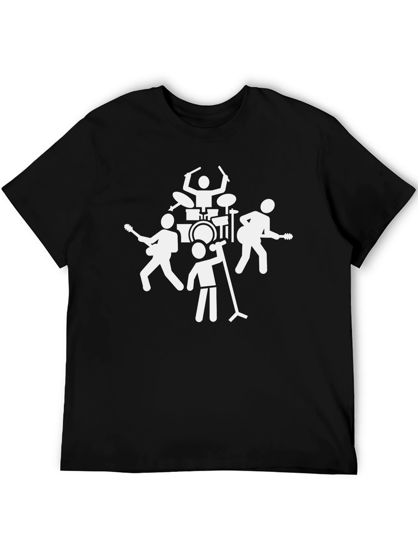 Band T-Shirt - Music Stick Figure Design