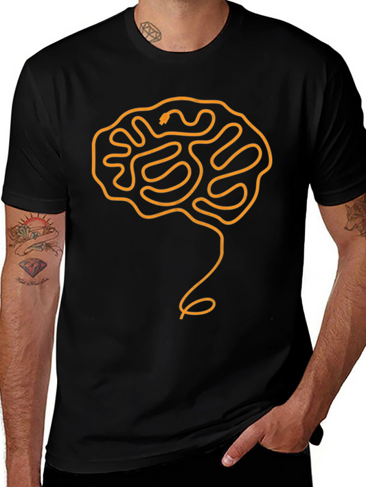 Brain Power T-Shirt - Abstract Brain Graphic Tee