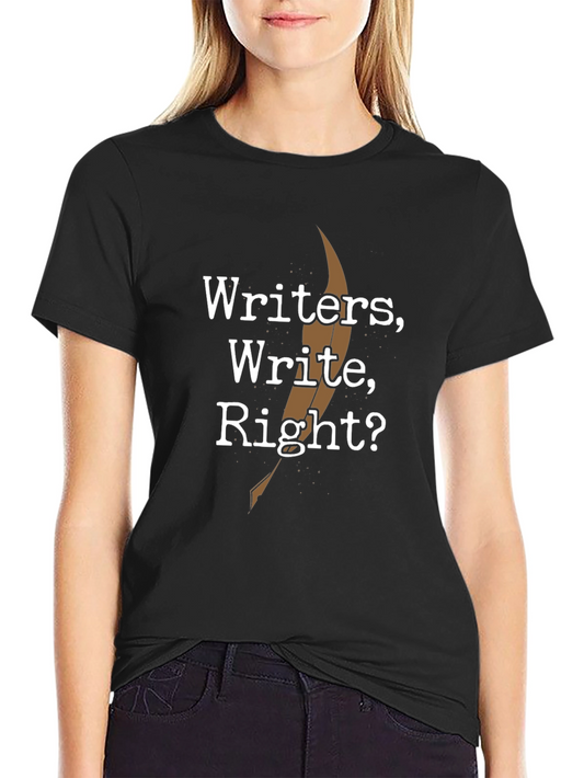Writers Write Right? Black Graphic Tee