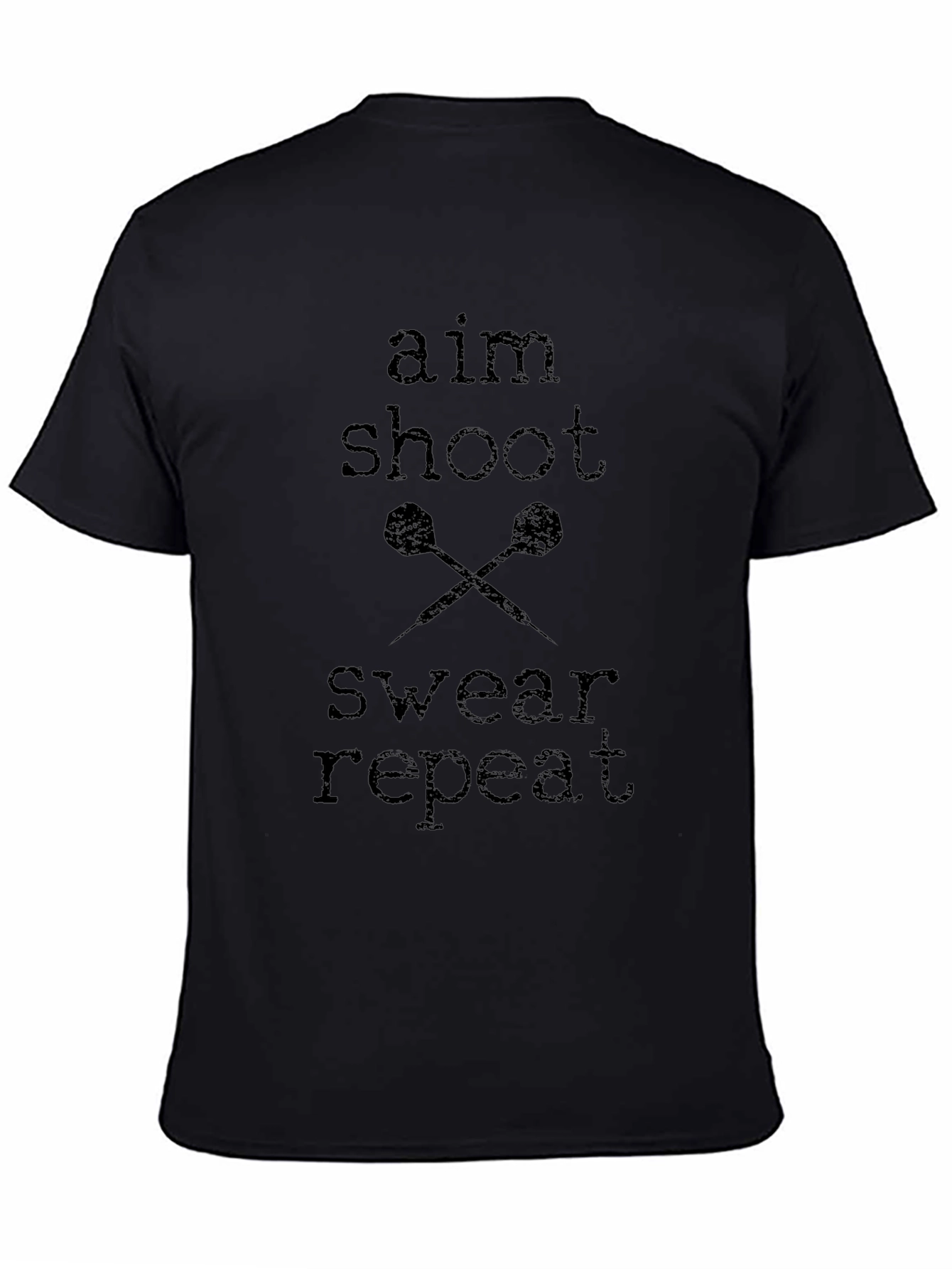 Aim Shoot Swear Repeat Darts Graphic T-Shirt
