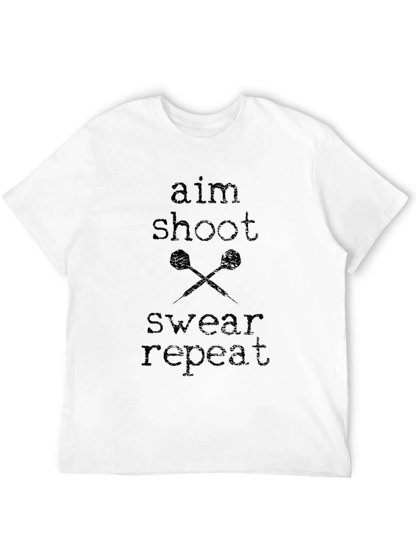 Aim Shoot Swear Repeat Darts Graphic T-Shirt