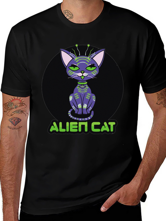 Alien Cat T-Shirt - Unique Graphic Tee
