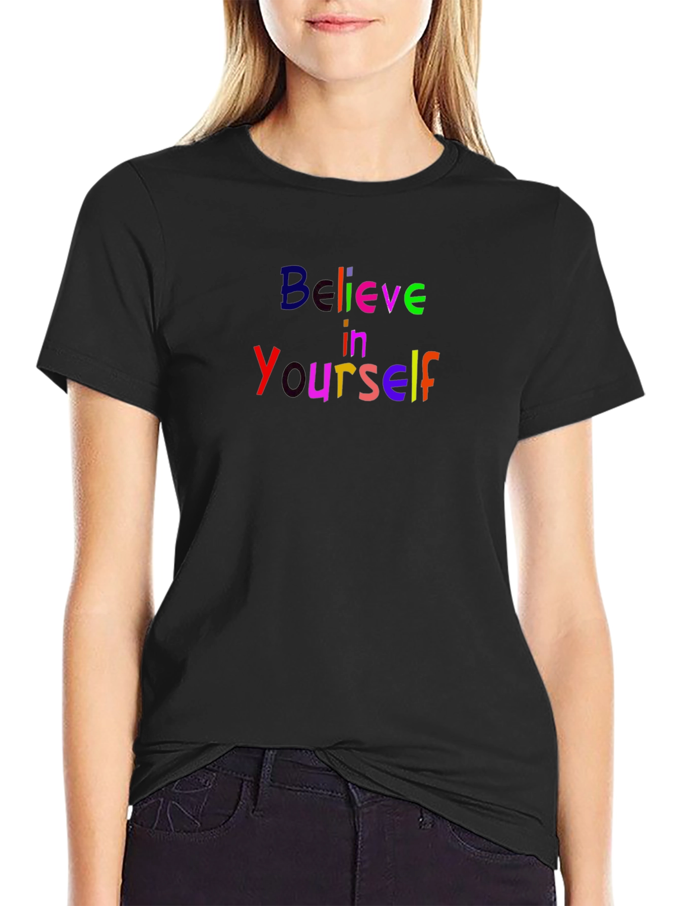 Believe In Yourself Black Tee