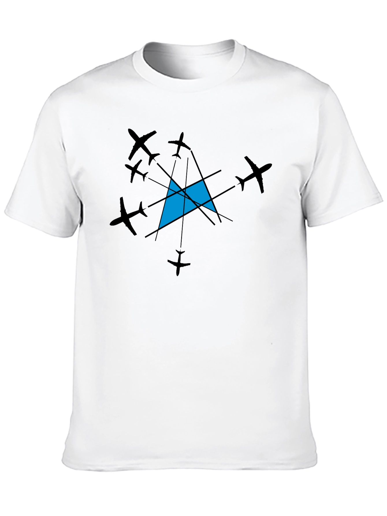 Aviation T-Shirt: Airplane Design Stylish Black Tee