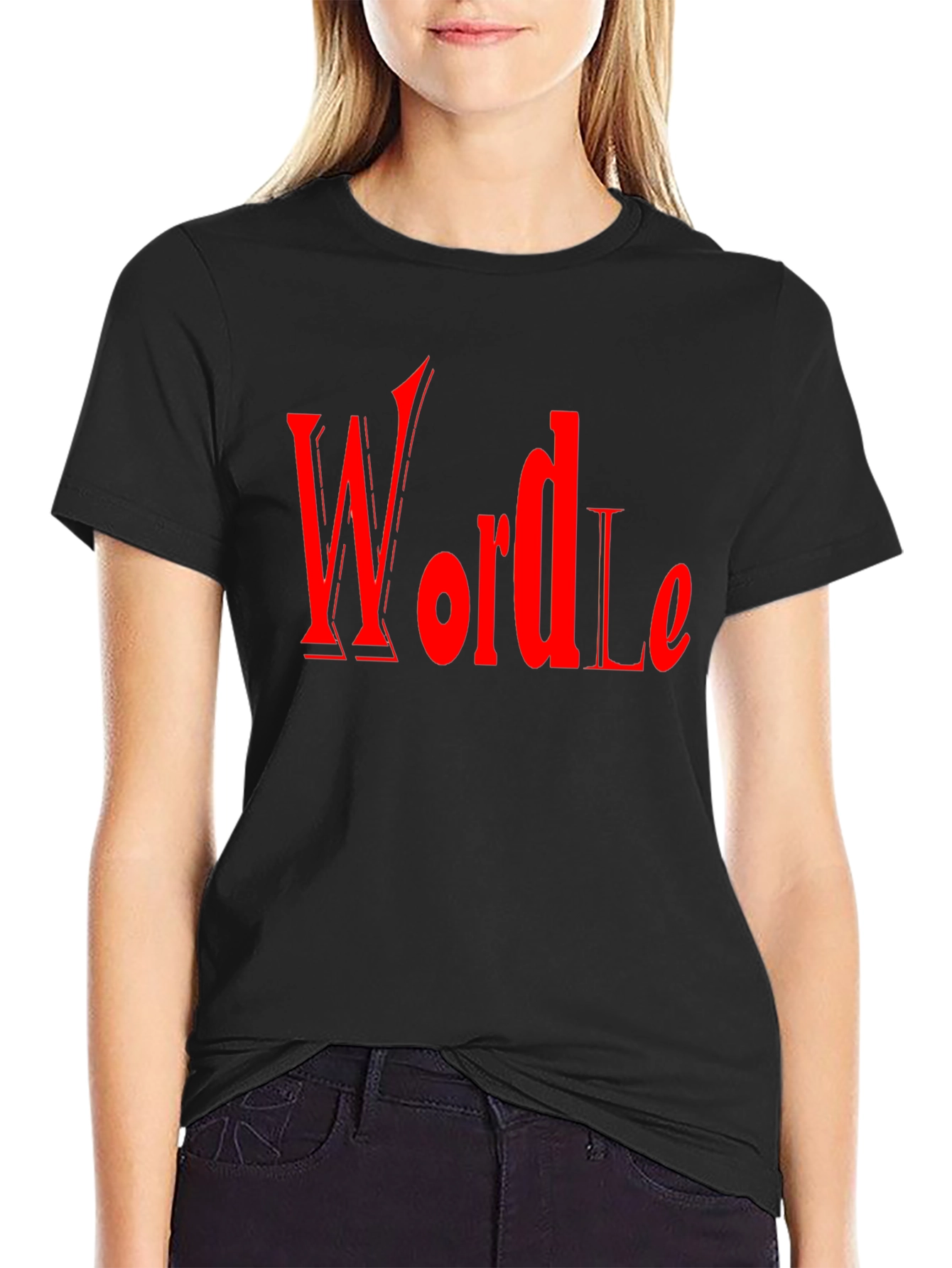 Wordle Inspired Graphic Tee - Black