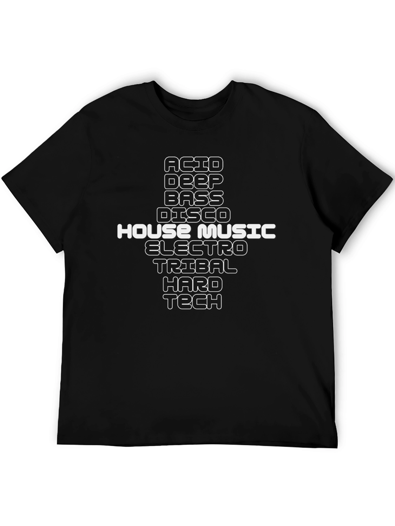 Acid House Music Graphic Tee - Black