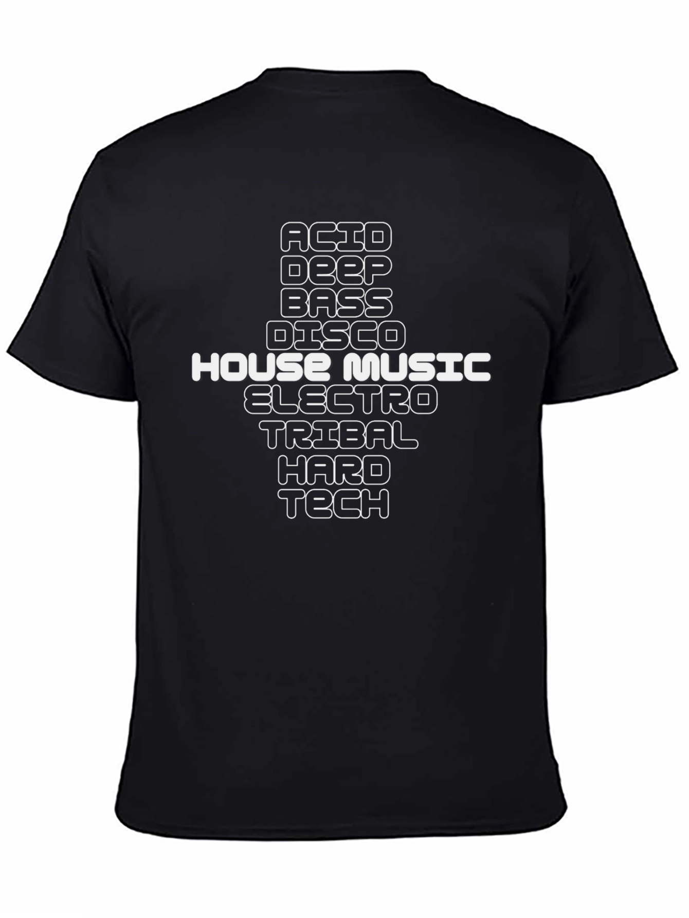 Acid House Music Graphic Tee - Black