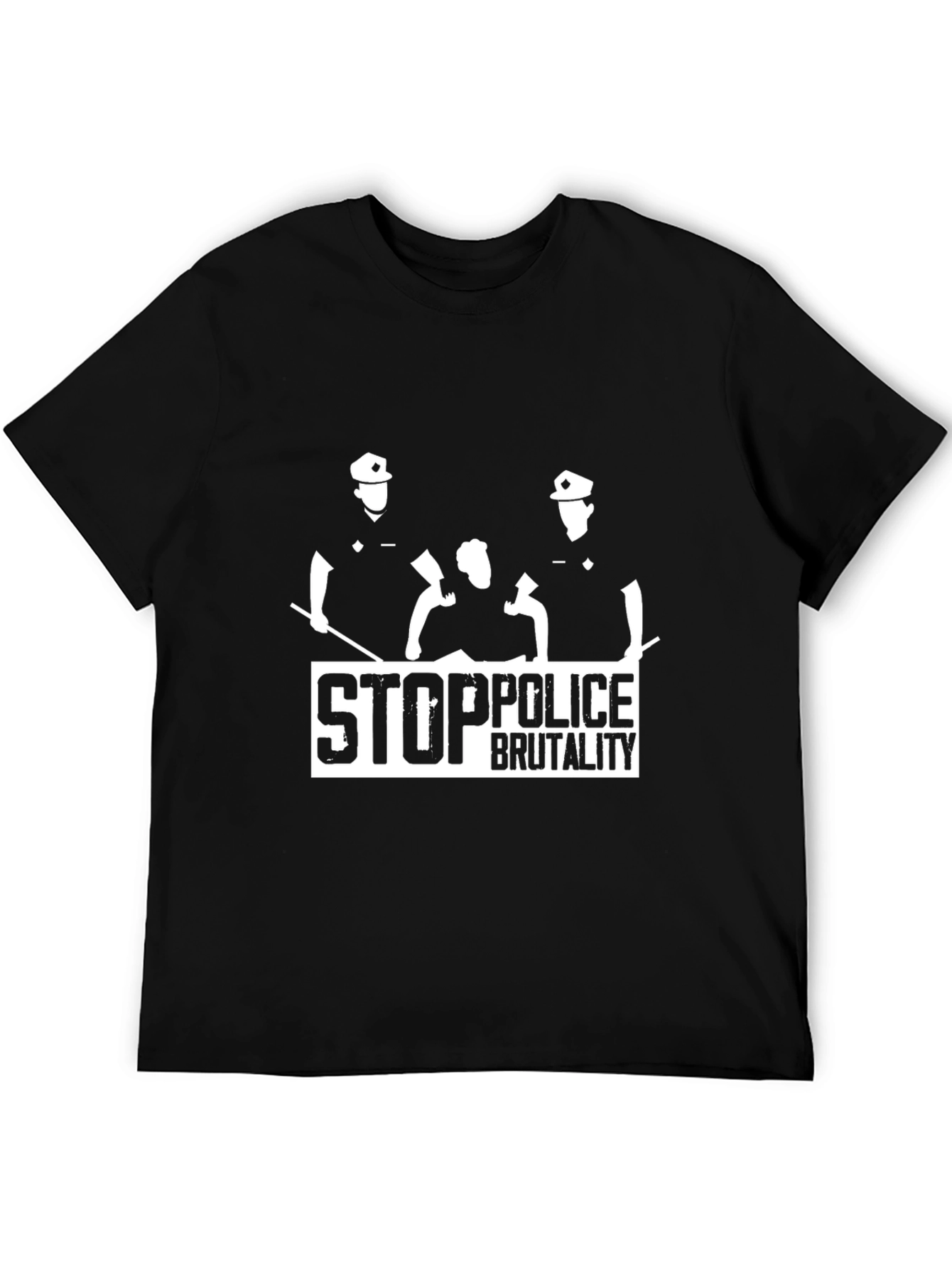 Stop Police Brutality Graphic T-Shirt - Black