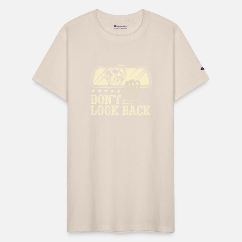 Don't Look Back Vintage Skeleton Rearview Mirror