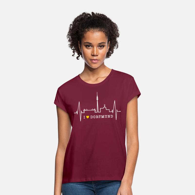 Dortmund Skyline Heartbeat Love Red Heart Ruhrpott