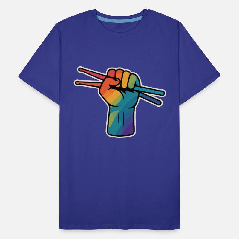 Drummer Pride – Rainbow Fist with Sticks