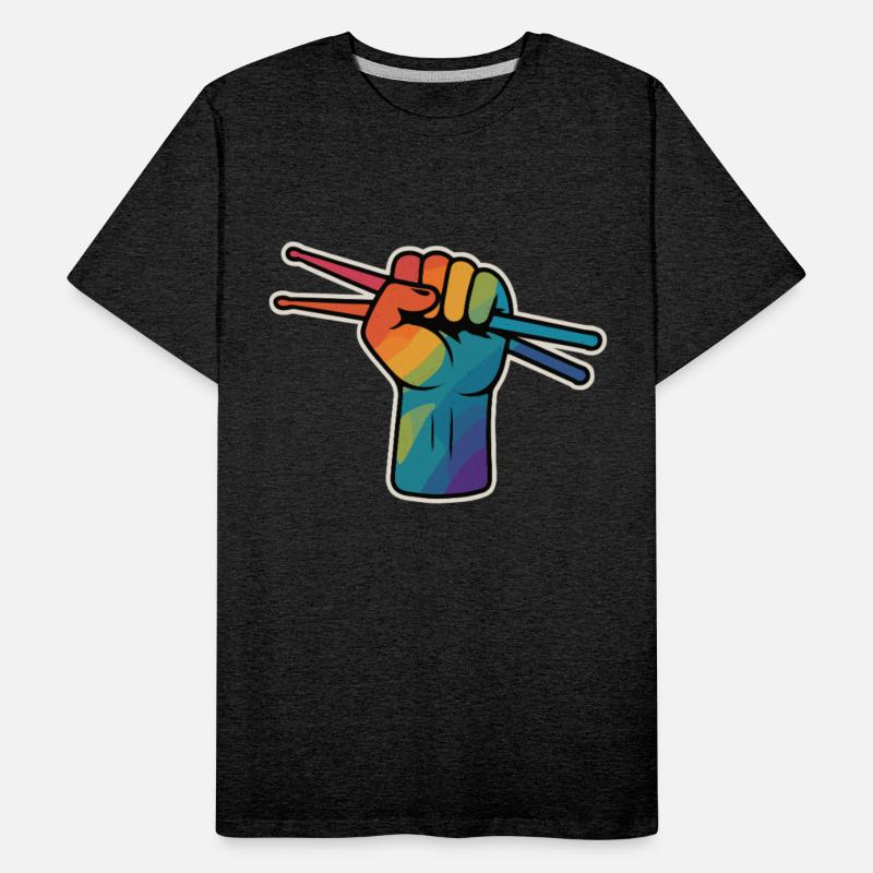 Drummer Pride – Rainbow Fist with Sticks